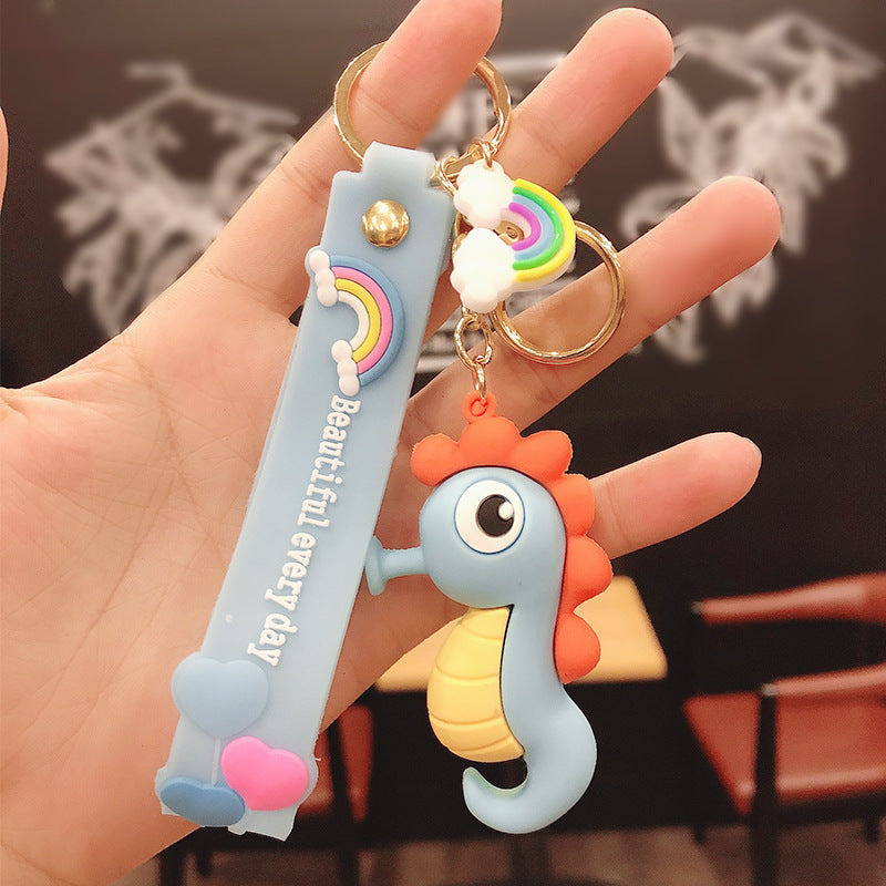 Llavero De Vida Marina De Dibujos Animados De Silicona al por mayor